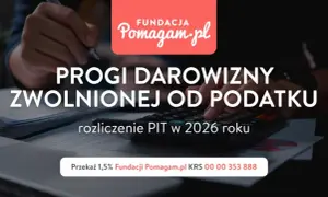 Ręce nad kalkulatorem i dokumentami. Tytuł: "Progi darowizny zwolnionej od podatku". Informacja o rozliczeniu PIT w 2026 roku. Po jakim czasie można sprzedać darowiznę?