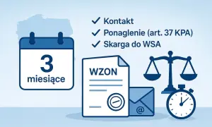 Wniosek o ponowne rozpatrzenie sprawy (WZON) w 3 miesiące. Kontakt, ponaglenie, skarga do WSA.