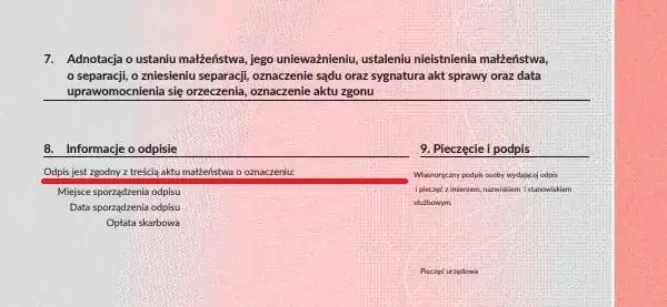 Jaki odpis aktu małżeństwa do rozwodu? Sprawdź, czego potrzebujesz