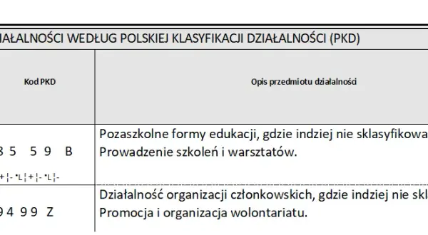 Stowarzyszenie jakie PKD: uniknij błędów przy wyborze kodów działalności
