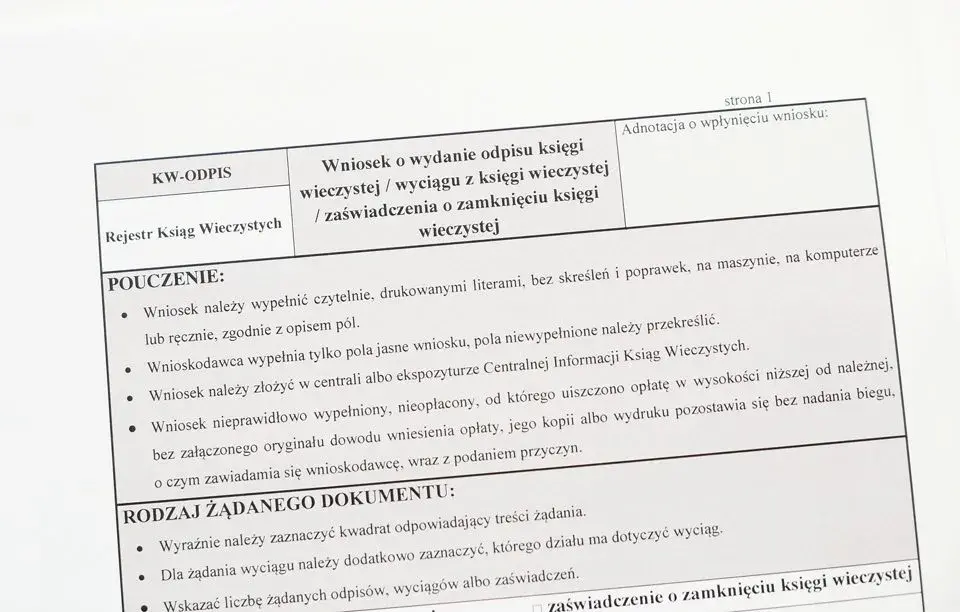 Jak uzyskać odpis z księgi wieczystej w Warszawie - proste kroki i koszty
