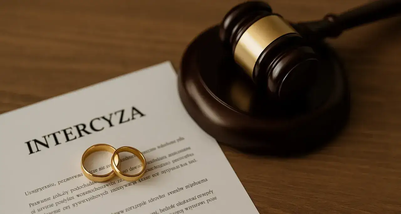 Para rozważa umowę rozdzielności majątkowej. Na dokumencie widnieje napis