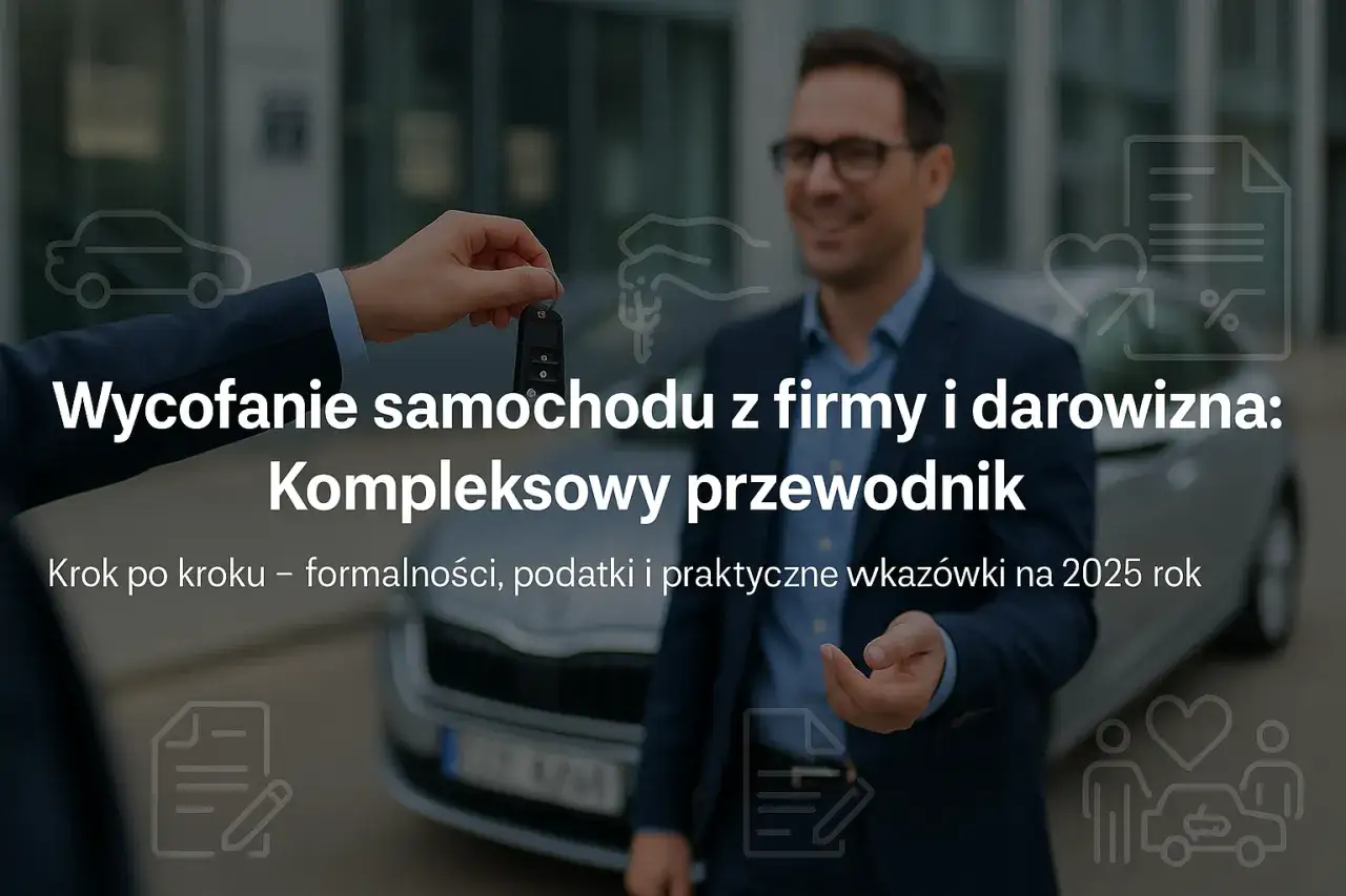 Przekazanie kluczyków do samochodu symbolizuje wycofanie pojazdu z firmy i darowiznę. Poradnik krok po kroku.
