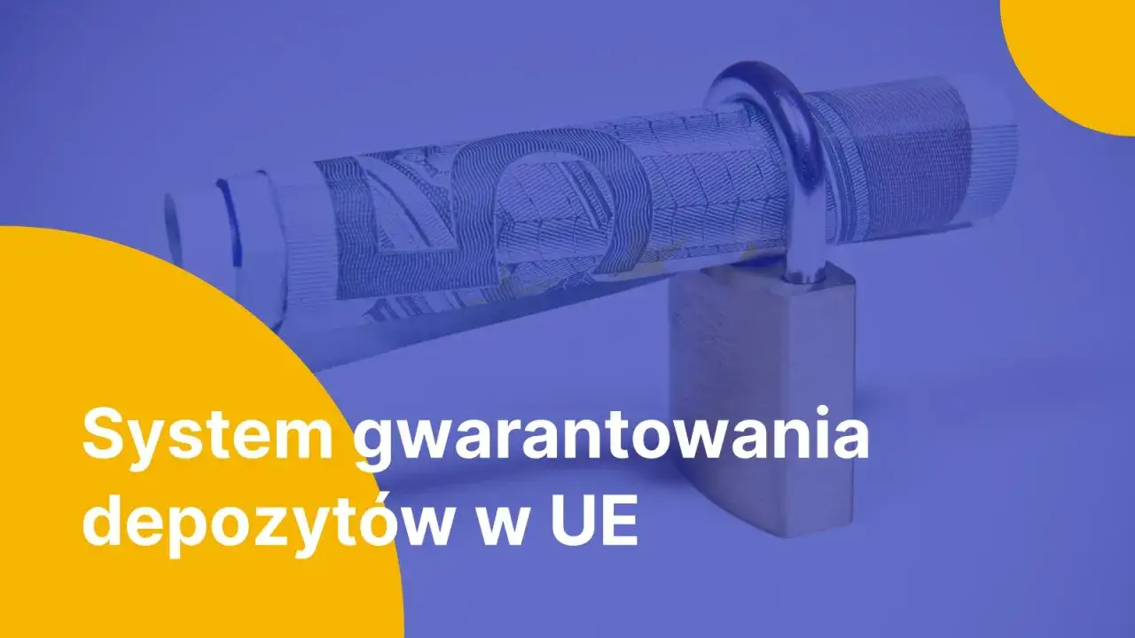Zabezpieczone pieniądze, symbolizujące depozyty, są zamknięte na kłódkę. System gwarantowania depozytów w UE chroni każdego deponenta.